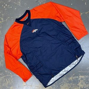 Nike Denver Broncos Warm Up Crew Neck Wind Breaker Jacket Football Large